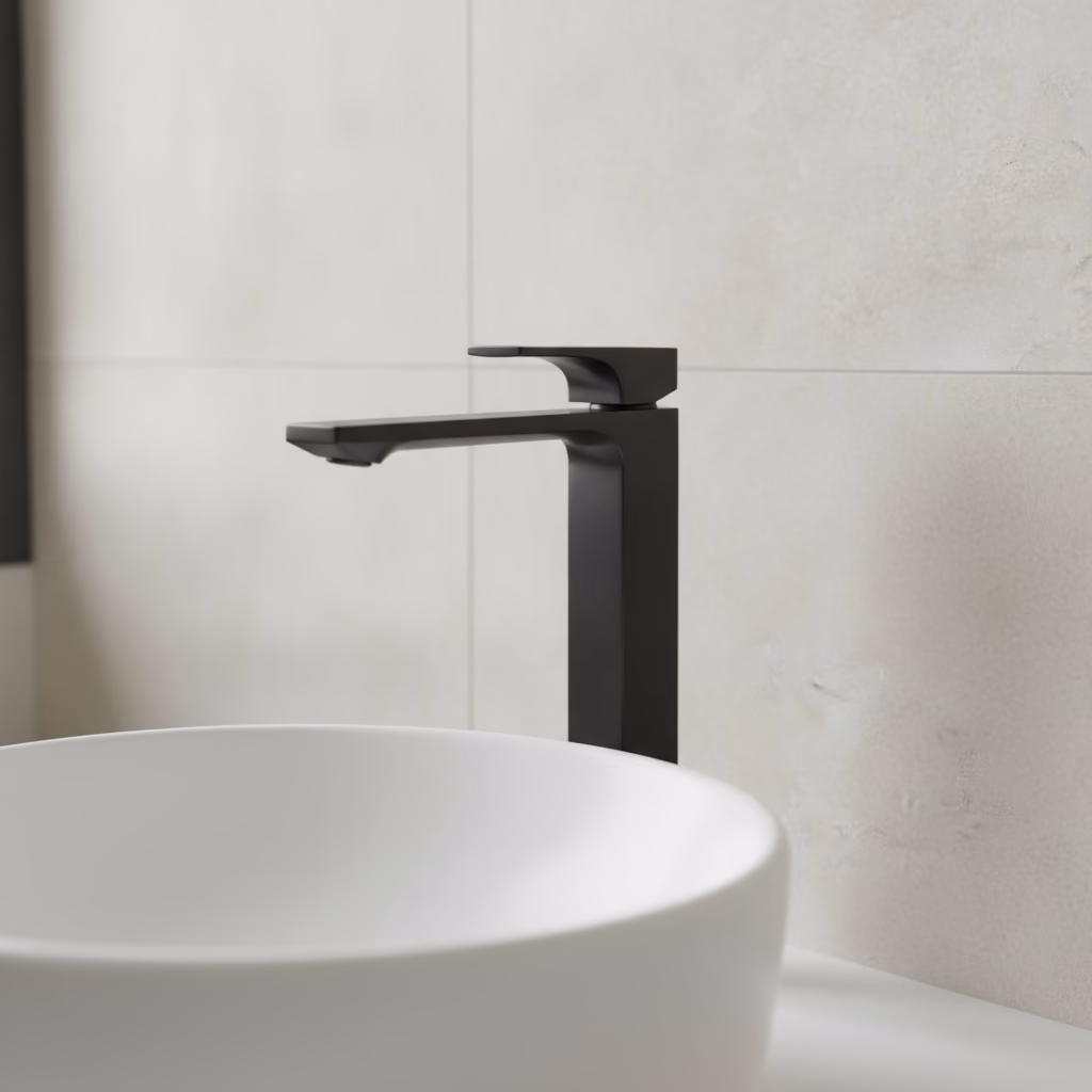 Kale Fold Mat Siyah Yüksek Lavabo Bataryası 2