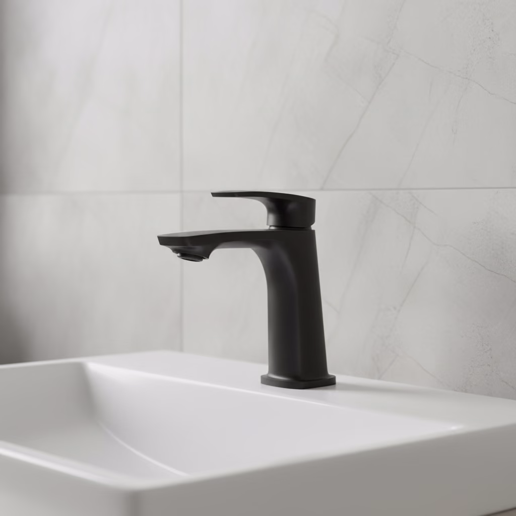 Kale Fontea Mat Siyah Lavabo Bataryası 2