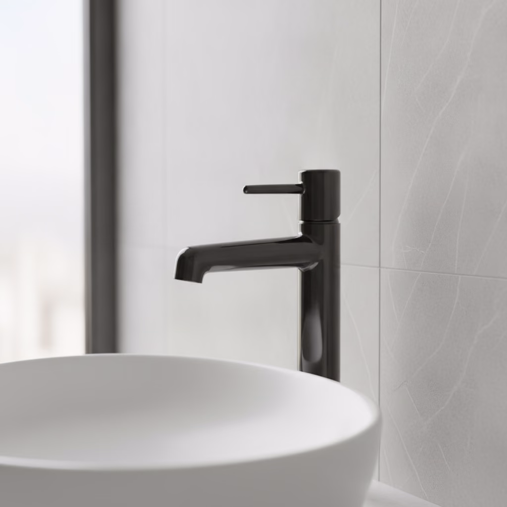Kale Toi Parlak Siyah Lavabo Bataryası 2