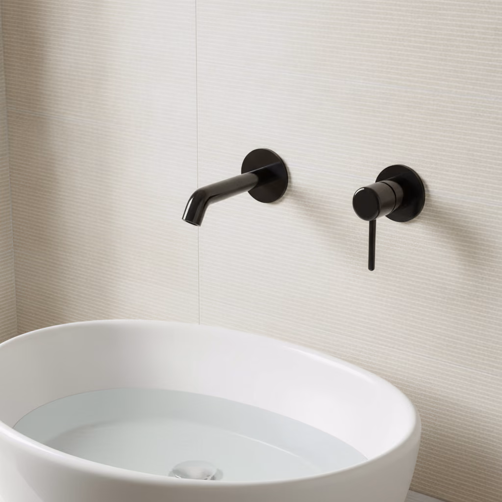 Kale Toi Parlak Siyah Ankastre Lavabo Bataryası 2