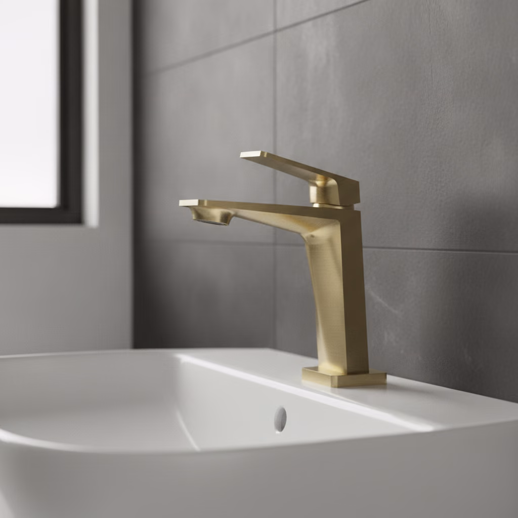 Kale Uniq Fırçalanmış Altın Lavabo Bataryası 2
