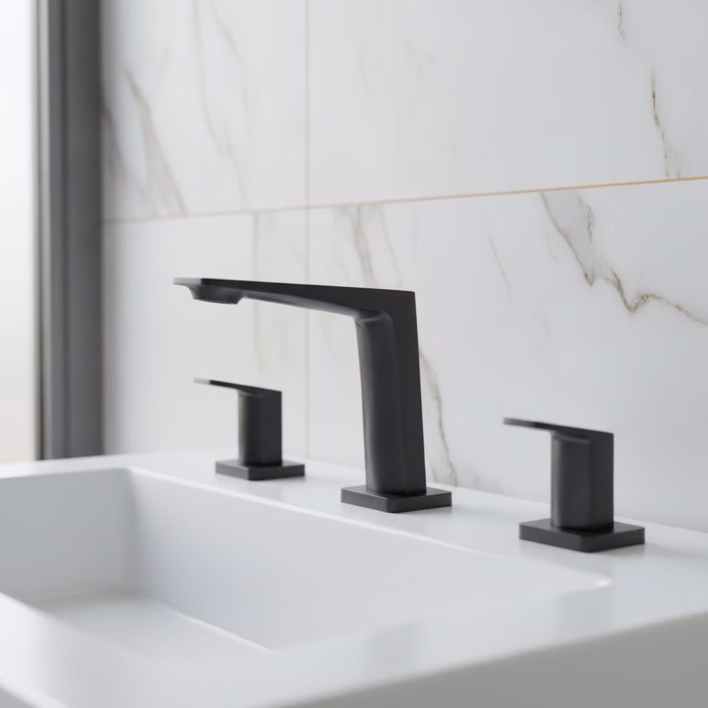 Kale Uniq 3 Delikli Mat Siyah Lavabo Bataryası 2