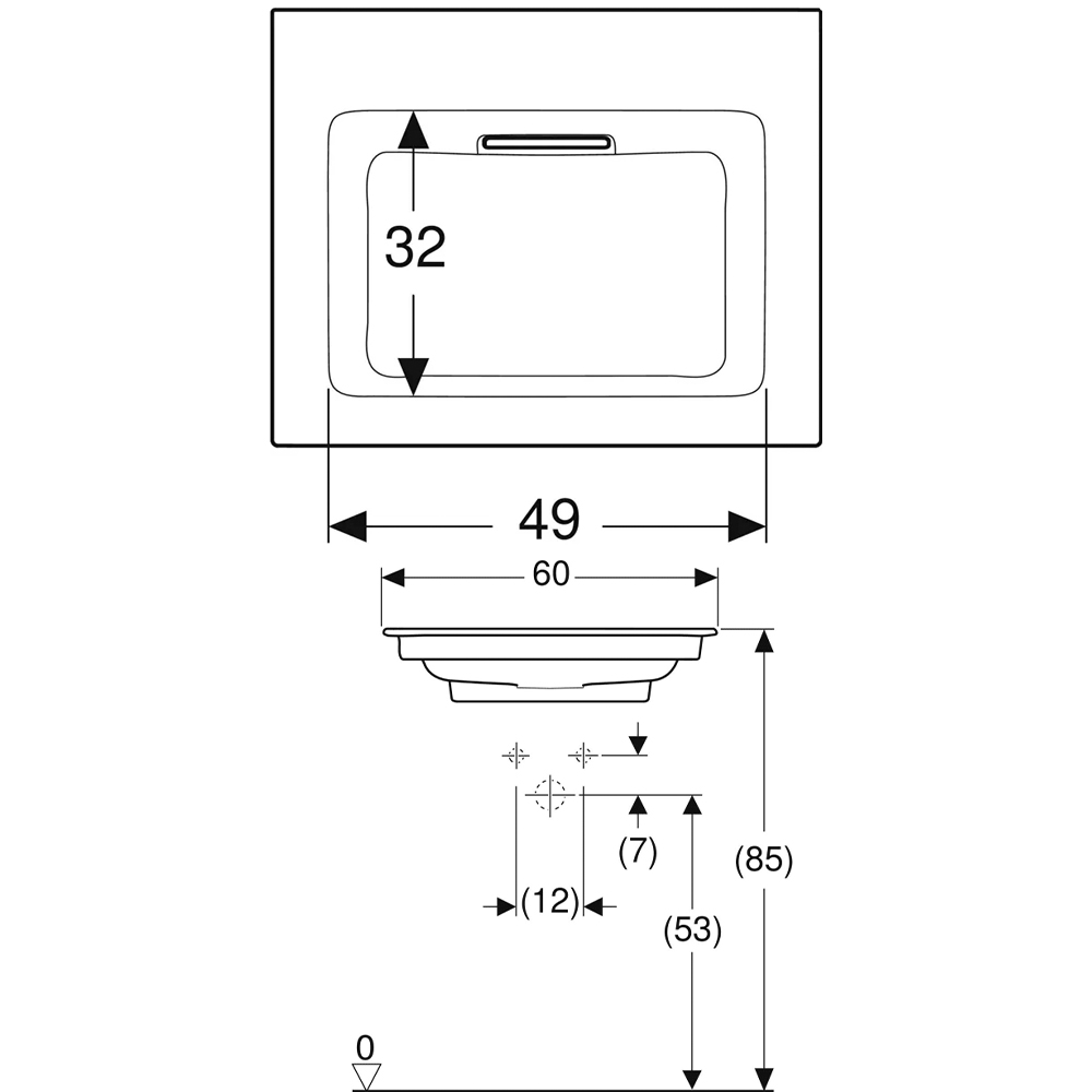 Geberit One 60x48 cm Etajerli Lavabo 2