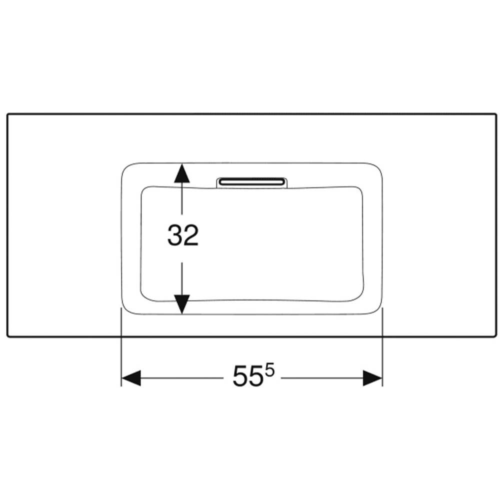 Geberit One 105x48 Cm Etajerli Lavabo - 505.014.00.1 2