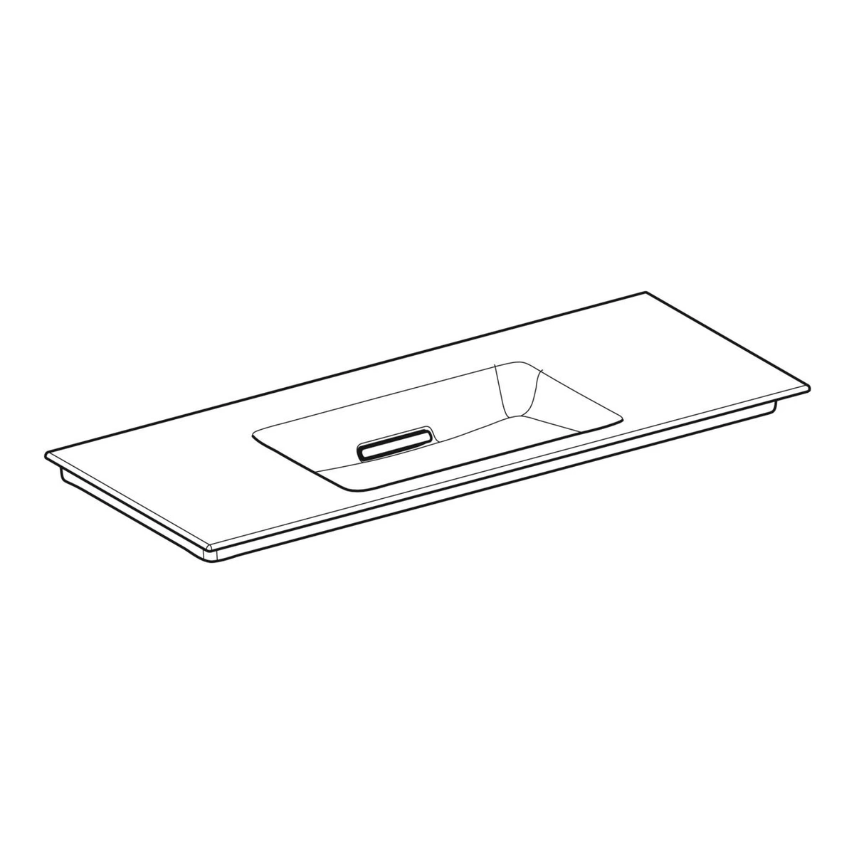 Geberit ONE CleanDrain 120 cm Etajerli Lavabo, Batarya Deliksiz 3