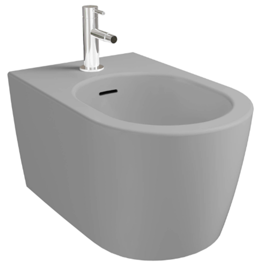 Vitra Metropole Round Mat Taş Gri Asma Bide