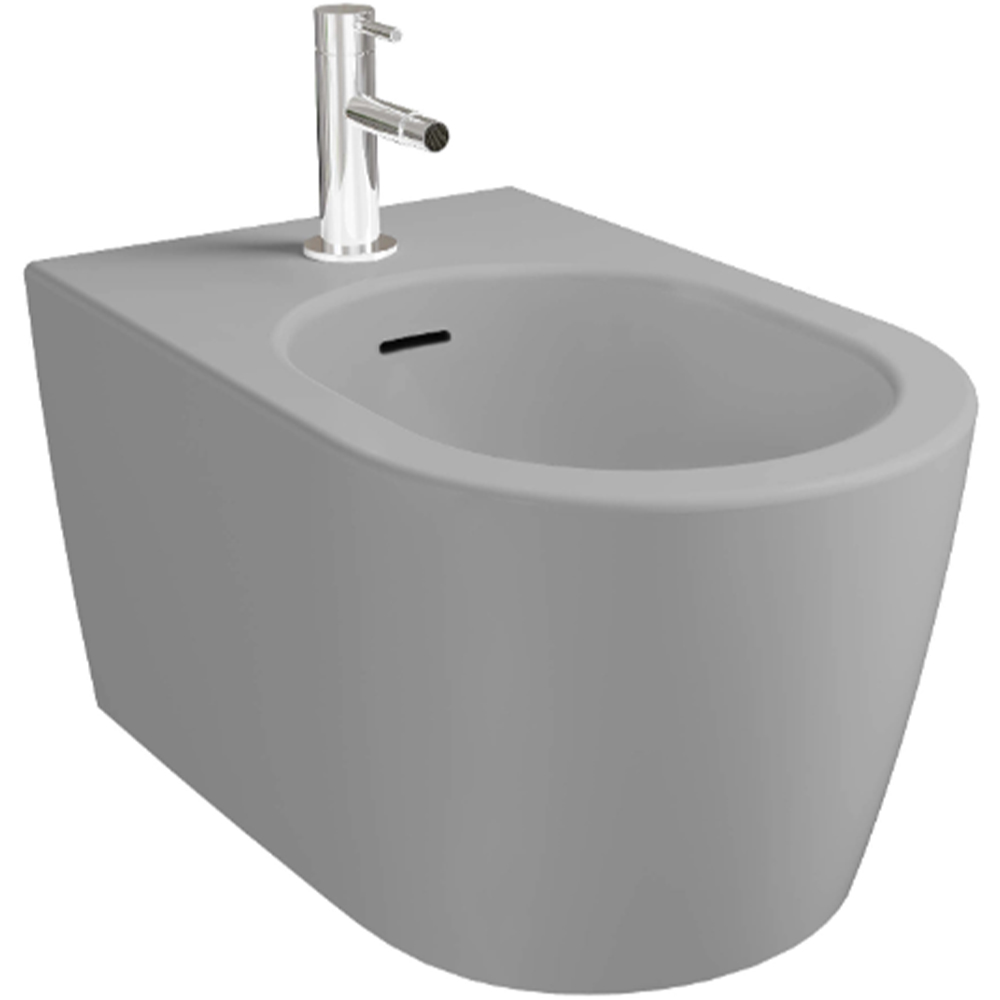 Vitra Metropole Round Mat Taş Gri Yerden Bide