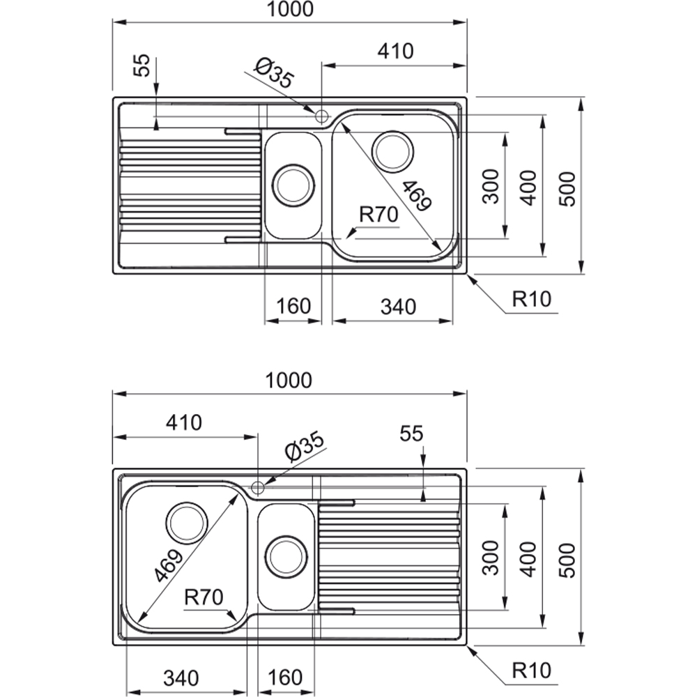 Franke Smart Srx 651 Sol Damlalıklı Çelik Eviye 3