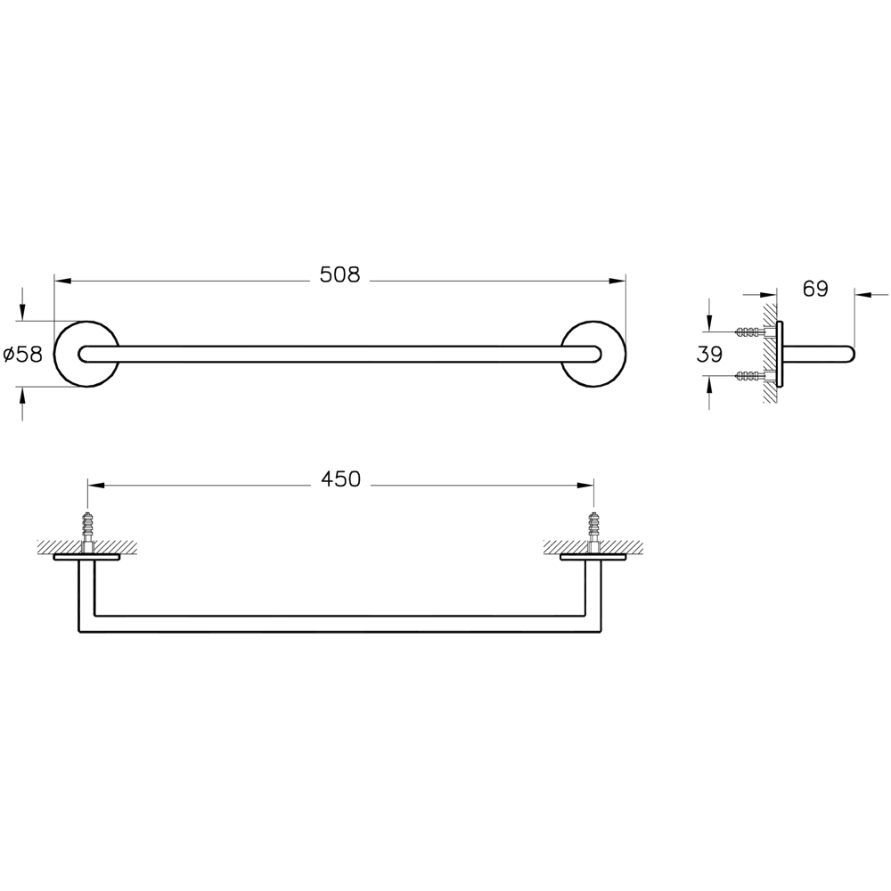 Vitra Origin 45 Cm Fırçalı Bakır Havluluk 2