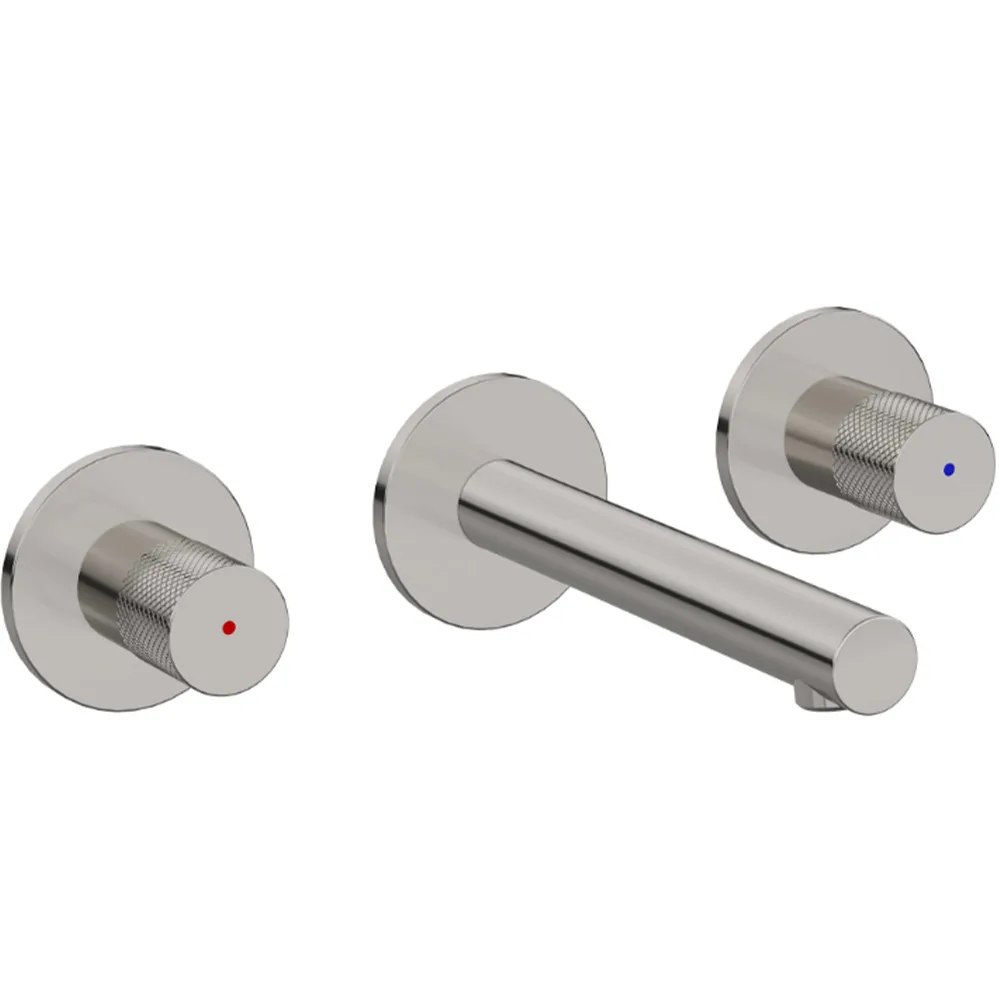 Artema Origin Aura 3 Delikli Fırçalı Nikel Ankastre Lavabo Bataryası