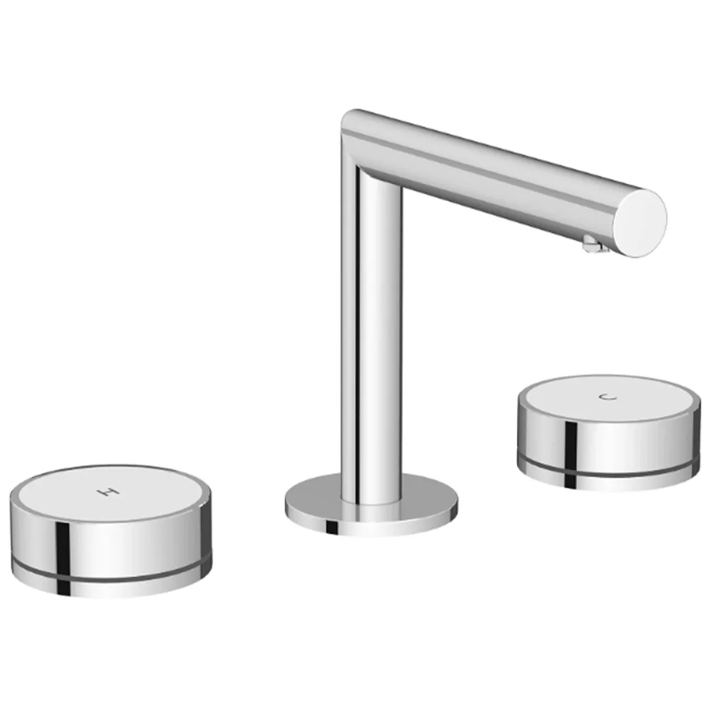 Artema Origin Aura 3 Delikli Krom-Beyaz Cam Lavabo Bataryası