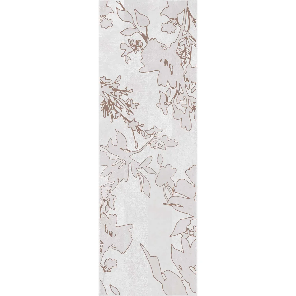 Çanakkale Seramik Cment White Floral Mat 40x120 Duvar Karosu Dekor