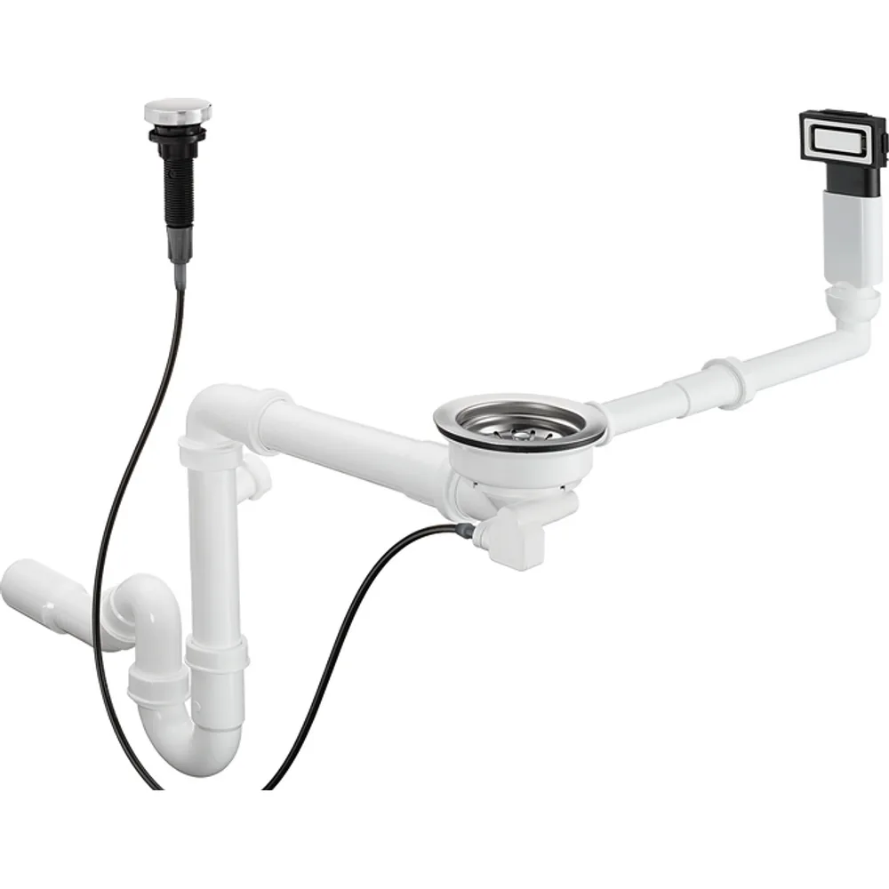 Hansgrohe D14-11 Tek Gözlü Evye Otomatik Gider ve Taşma Seti - 43931800