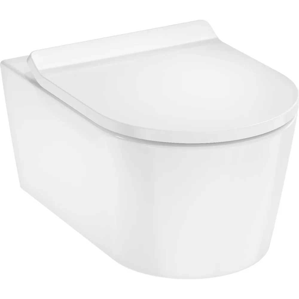 Hansgrohe EluPura S 54 cm AquaHelix Yavaş Kapanan Kapaklı Kanalsız Asma Klozet Seti - 60344450