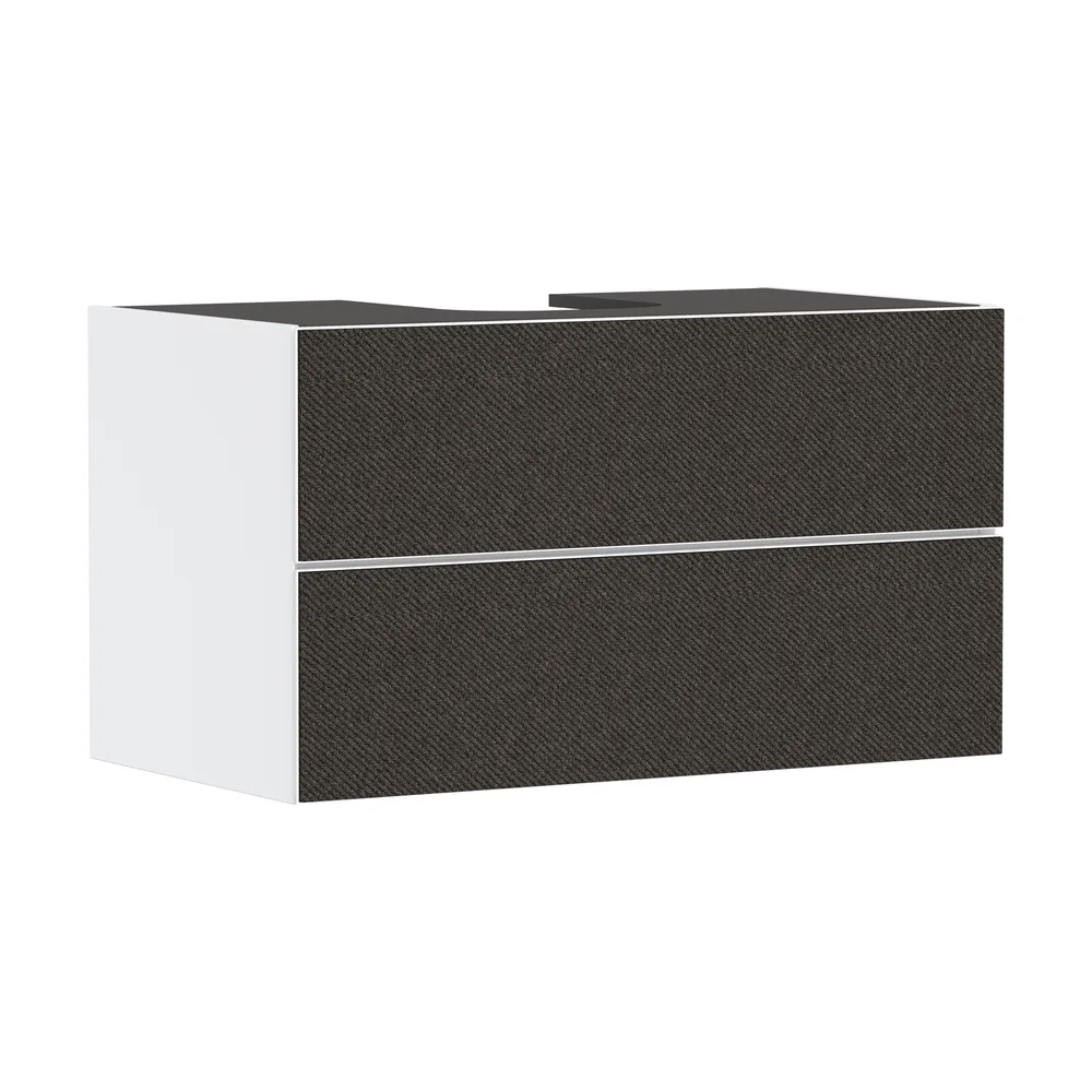 Hansgrohe Xevolos E 98 cm Mat Beyaz Koyu Gri 2 Çekmeceli Lavabo Dolabı - 54190660