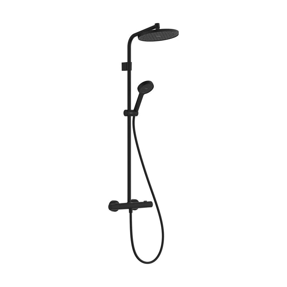 Hansgrohe Activera S 240 1jet EcoSmart+ Mat Siyah Termostatlı Duş Kolonu - 28083670