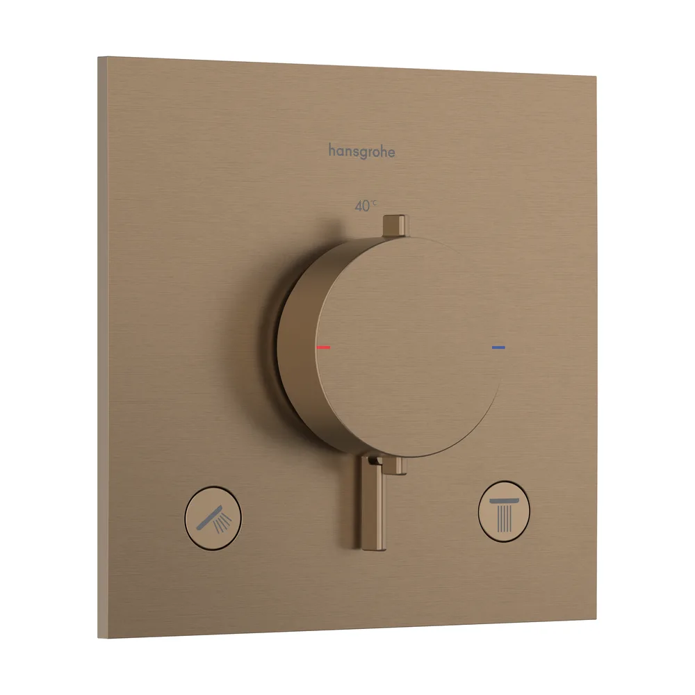 Hansgrohe Ecostat Comfort E Mat Bronz 2 Çıkış İçin Ankastre Termostatik Banyo Bataryası - 33711140