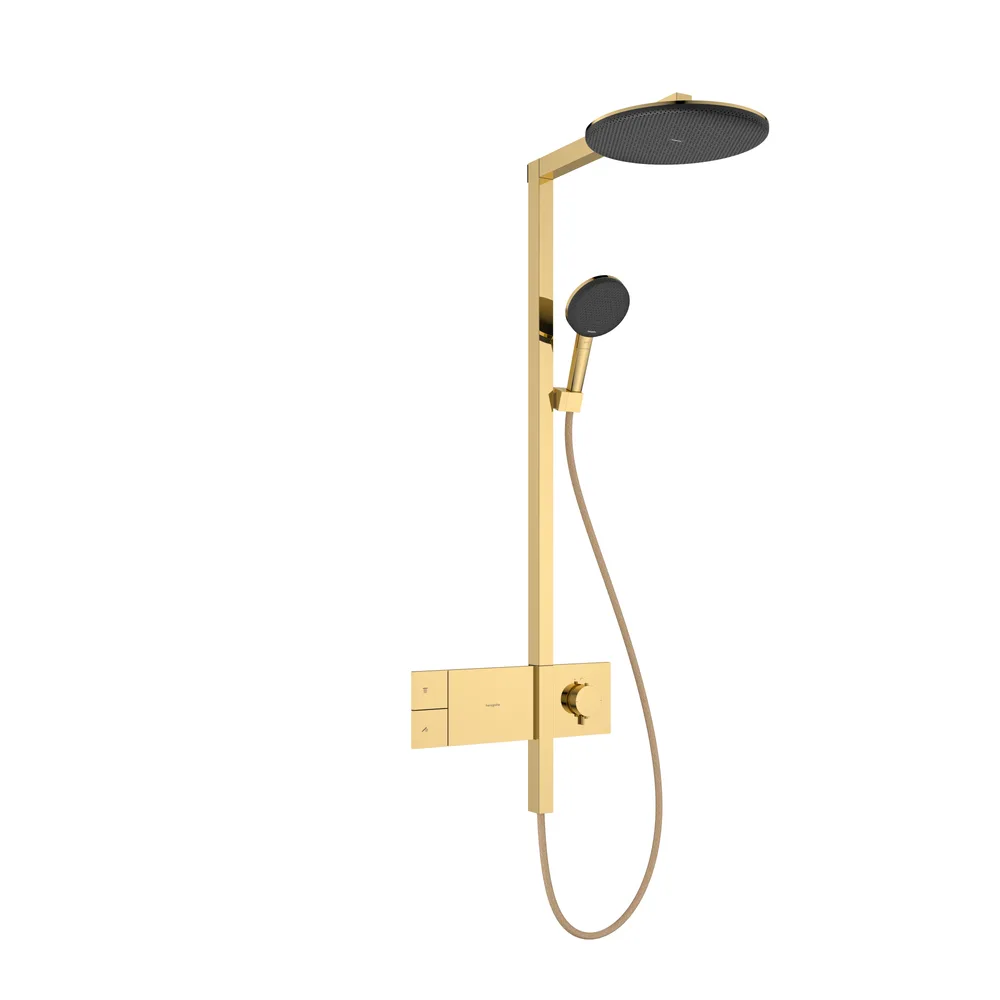 Hansgrohe Raindance Alive S 300 1jet ShowerSelect Comfort Parlak Altın Termostatlı Duş Kolonu - 24582990