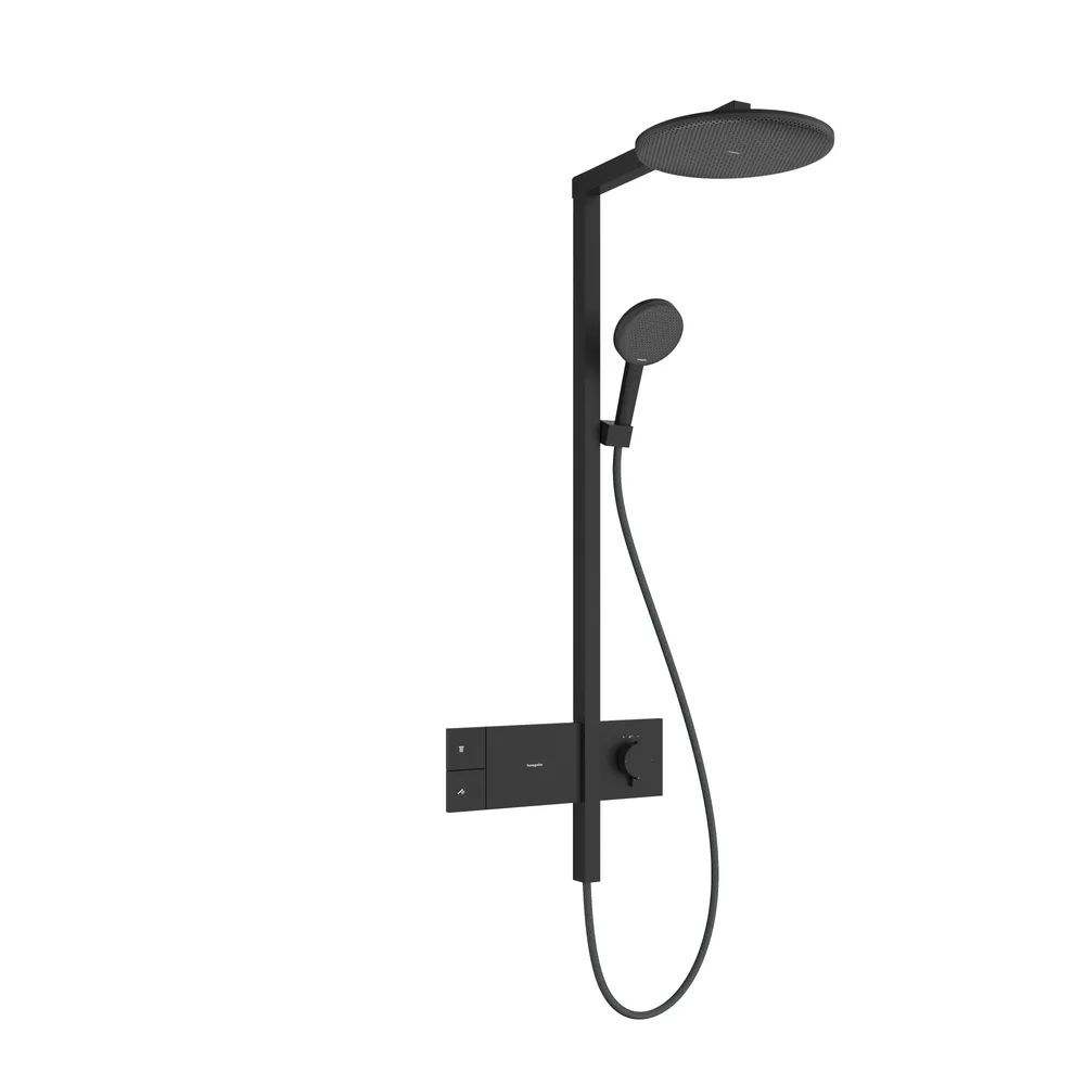 Hansgrohe Raindance Alive S 300 1jet ShowerSelect Comfort Mat Siyah Termostatlı Duş Kolonu - 24582670