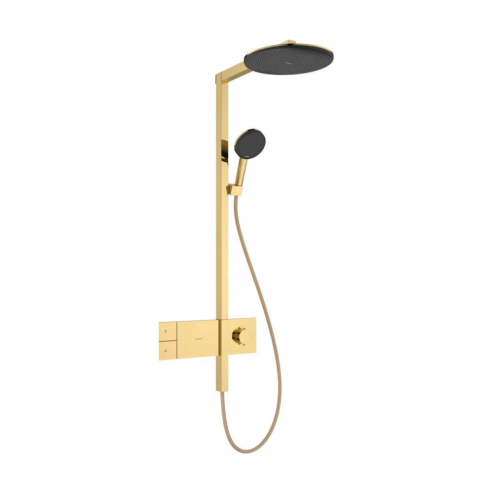 Hansgrohe Raindance Alive S 300 1jet EcoSmart ShowerSelect Comfort Parlak Altın Termostatlı Duş Kolonu - 24583990