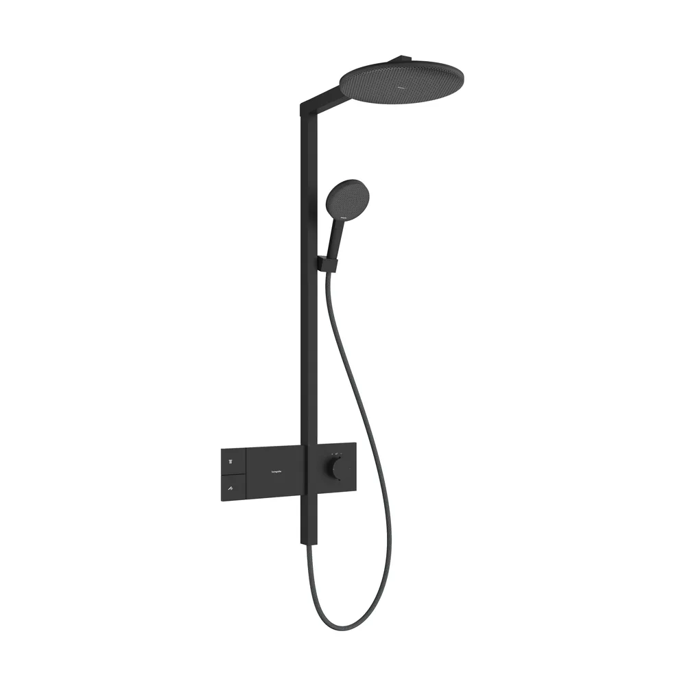 Hansgrohe Raindance Alive S 300 1jet EcoSmart ShowerSelect Comfort Mat Siyah Termostatlı Duş Kolonu - 24583670