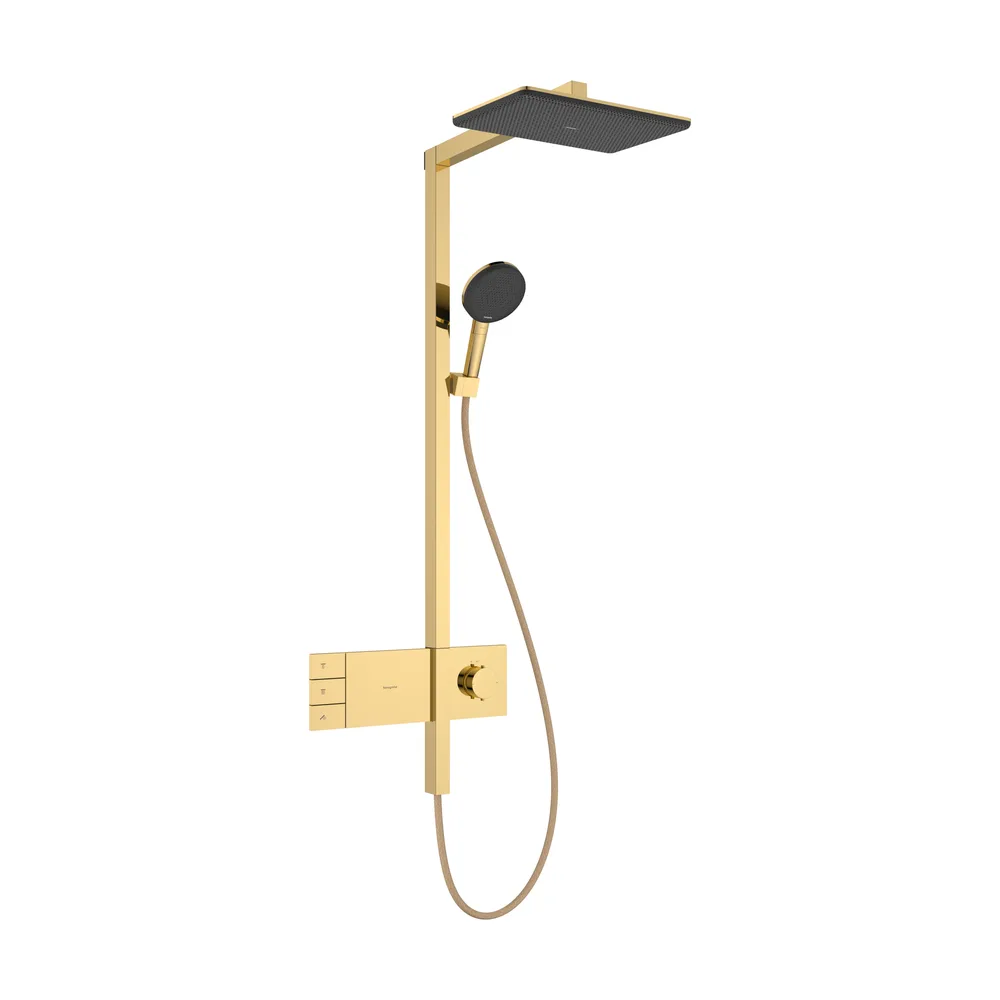 Hansgrohe Raindance Alive Q 210/340 2jet EcoSmart ShowerSelect Comfort Parlak Altın Termostatlı Duş Kolonu - 24591990