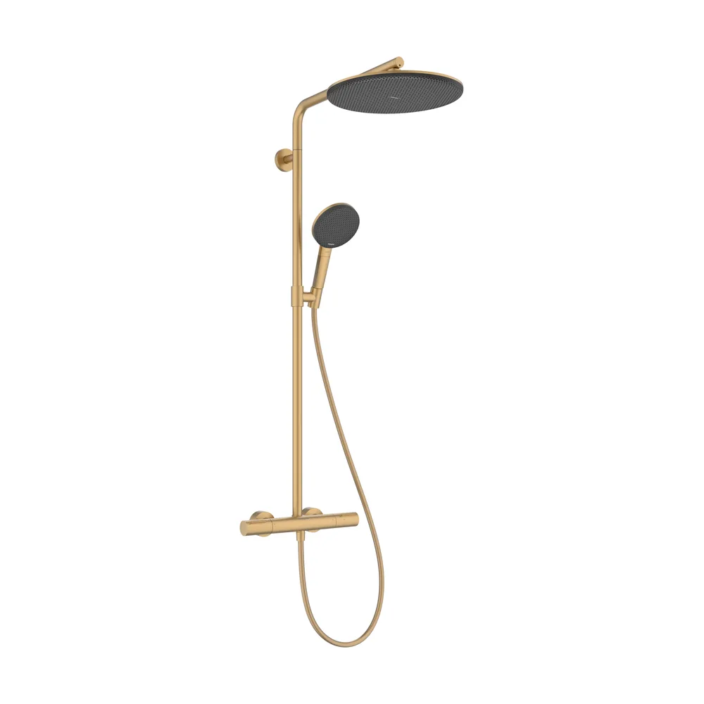 Hansgrohe Raindance Alive S Puro 300 1jet Ecostat Element Mat Bronz Termostatlı Duş Kolonu - 24592140