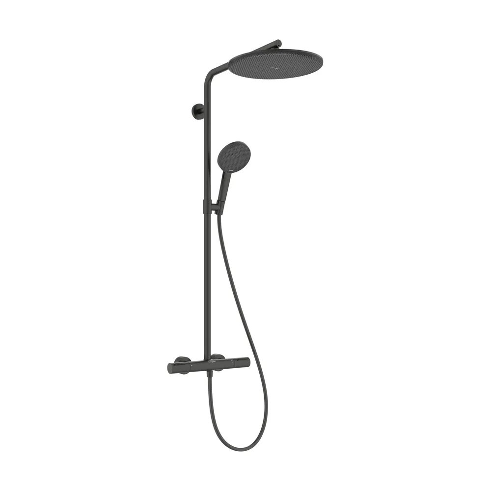 Hansgrohe Raindance Alive S Puro 300 1jet EcoSmart Ecostat Element Mat Siyah-Krom Termostatlı Duş Kolonu - 24593340