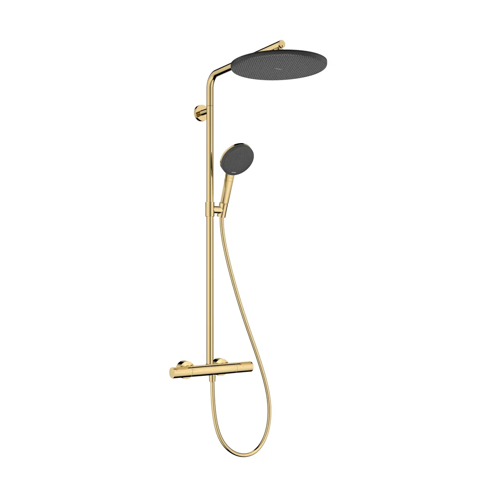 Hansgrohe Raindance Alive S Puro 300 1jet EcoSmart Ecostat Element Parlak Altın Termostatlı Duş Kolonu - 24593990