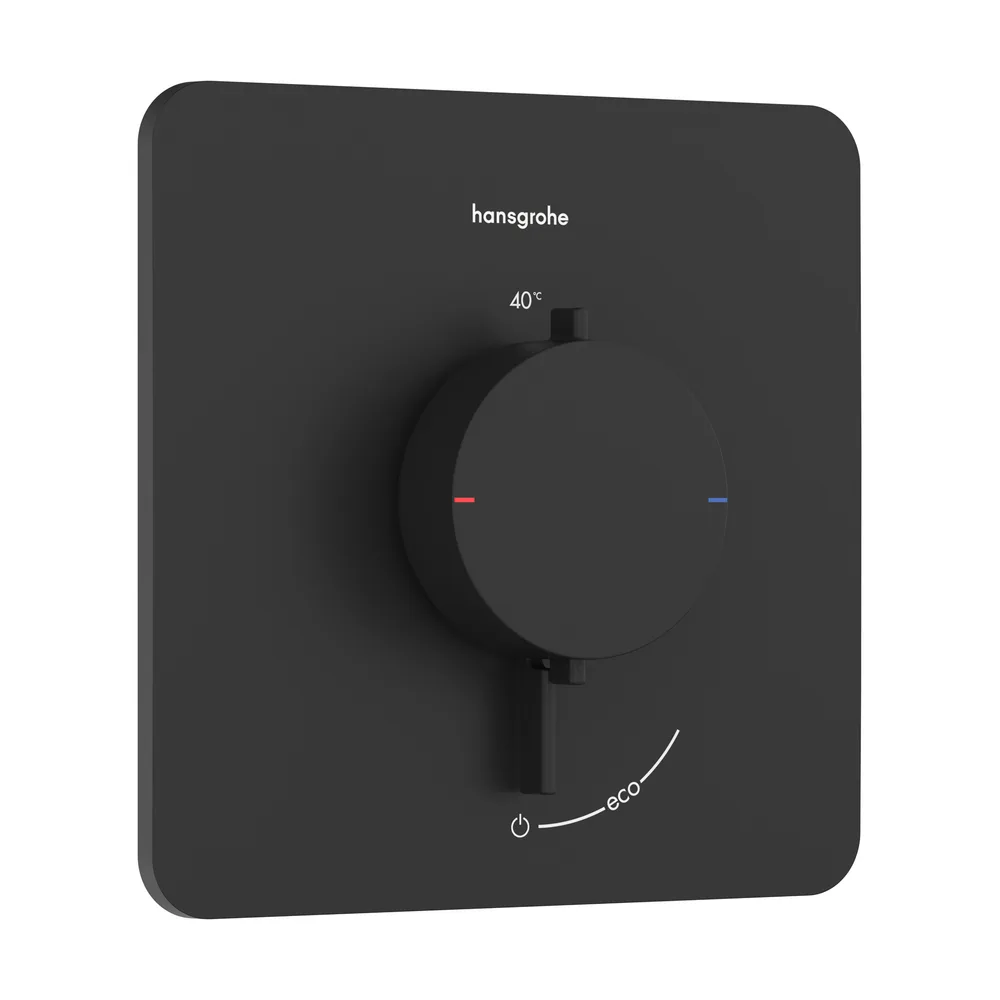 Hansgrohe Ecostat Comfort Q Mat Siyah 1 Çıkış İçin Ankastre Termostatik Banyo Bataryası - 33712670