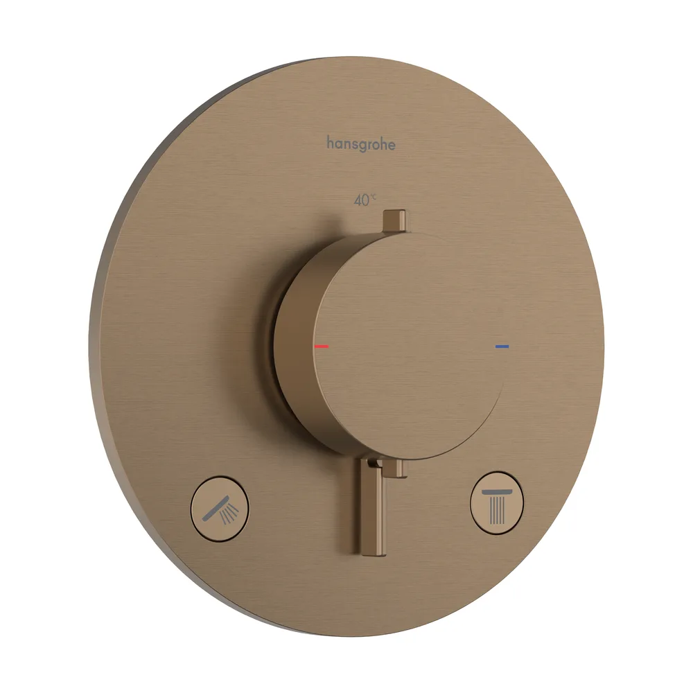 Hansgrohe Ecostat Comfort S Mat Bronz 2 Çıkış İçin Ankastre Termostatik Banyo Bataryası - 33715140