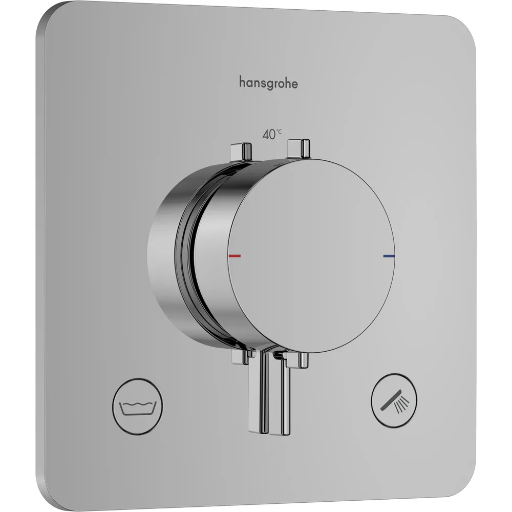Hansgrohe Ecostat Comfort Q EN1717 Emniyetli 2 Çıkış Ankastre Termostatik Banyo Bataryası - 33717000