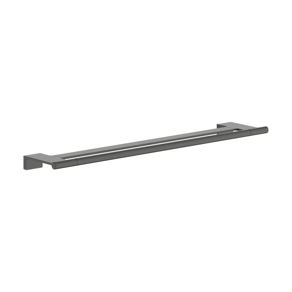 Hansgrohe AddStoris S Mat Siyah-Krom Çift Havluluk 66 cm - 41763340