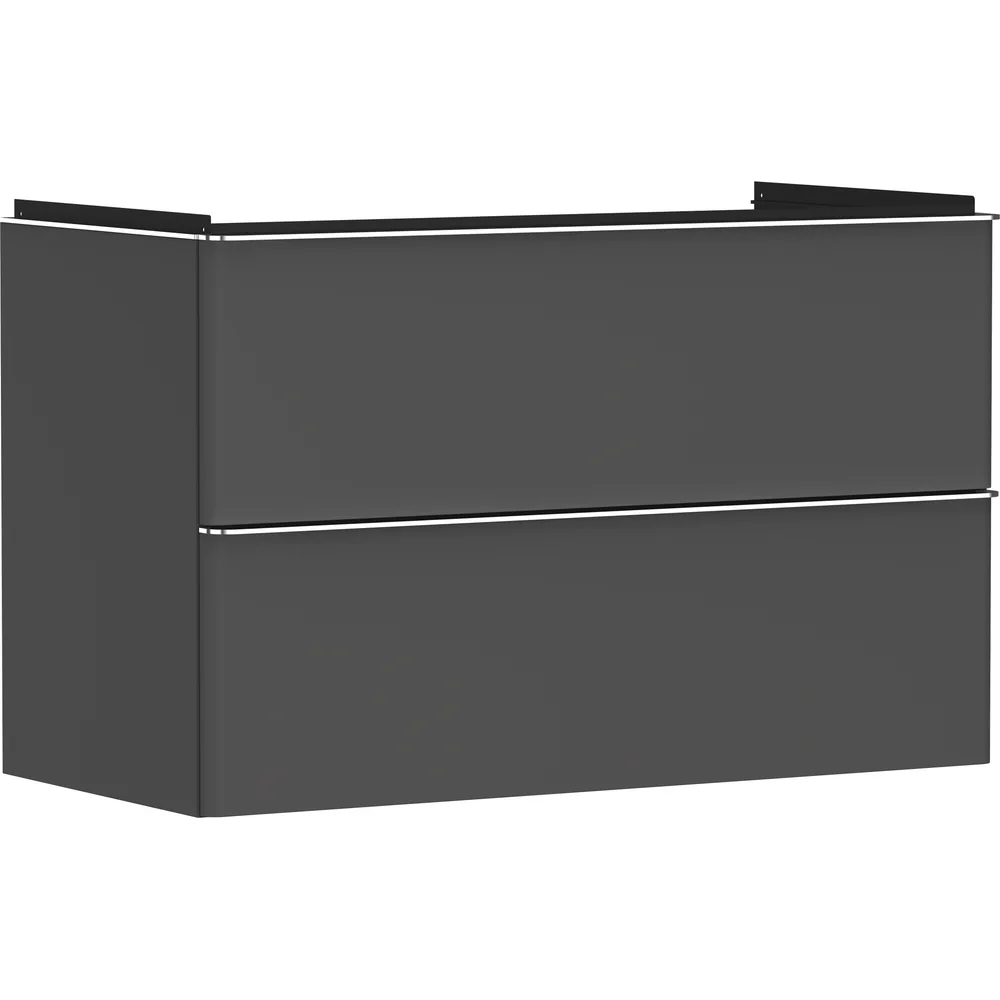 Hansgrohe Xelu Q 98 cm Elmas Mat Gri 2 Çekmeceli Lavabo Dolabı - 54032000