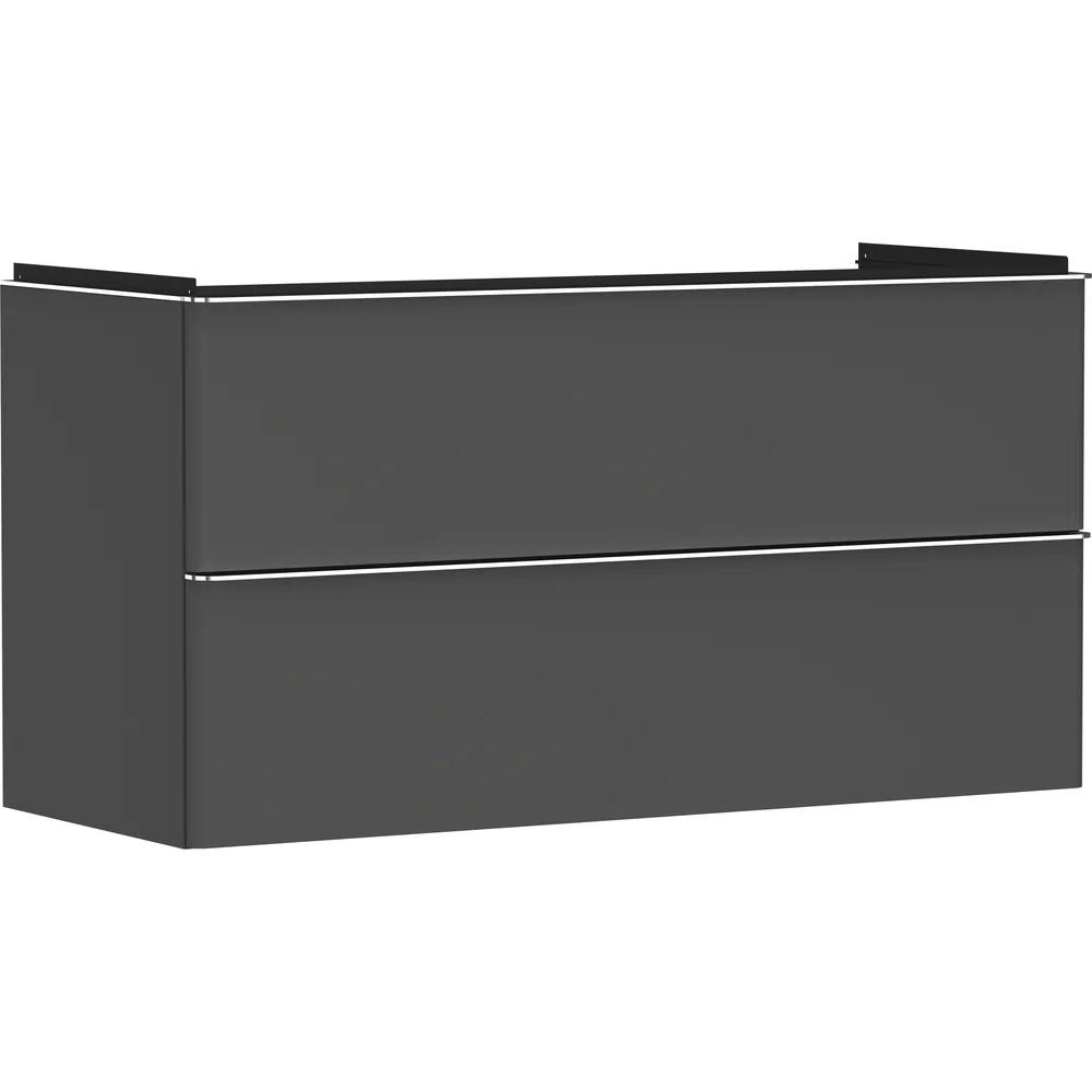 Hansgrohe Xelu Q 118 cm Elmas Mat Gri 2 Çekmeceli Lavabo Dolabı - 54036000