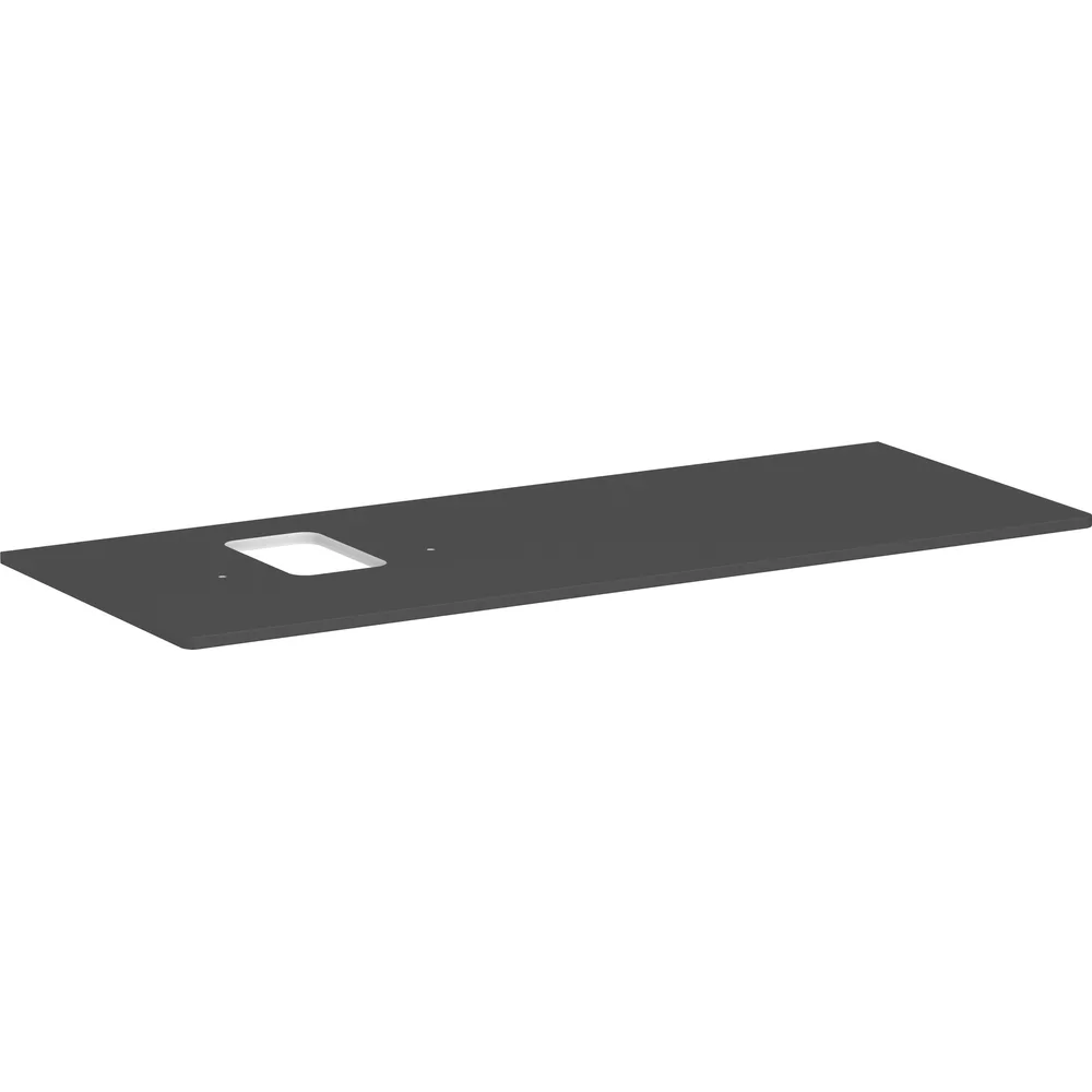 Hansgrohe Xelu Q 136 cm Elmas Mat Gri Sol Kesitli Batarya Delikli Çanak Lavabo Konsolu - 54123910