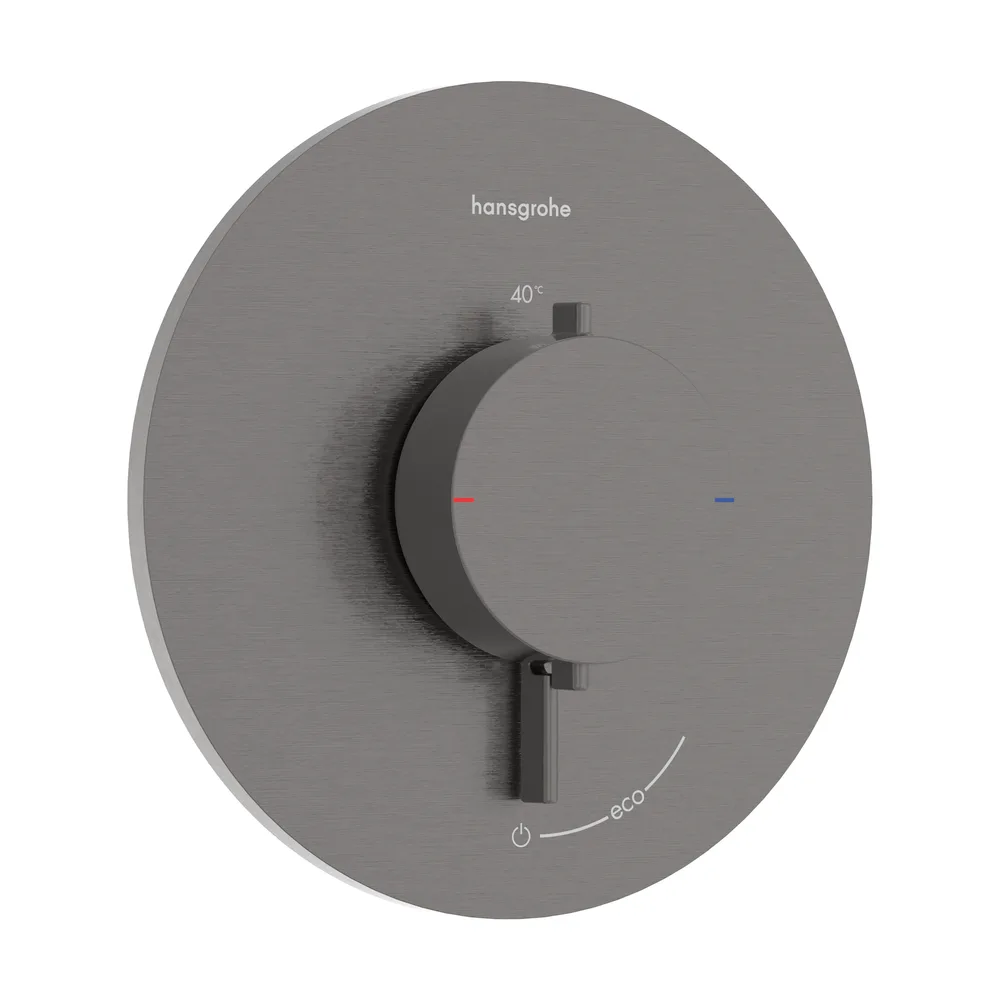 Hansgrohe Ecostat Comfort S Mat Siyah-Krom 1 Çıkış İçin Ankastre Termostatik Banyo Bataryası - 33714340