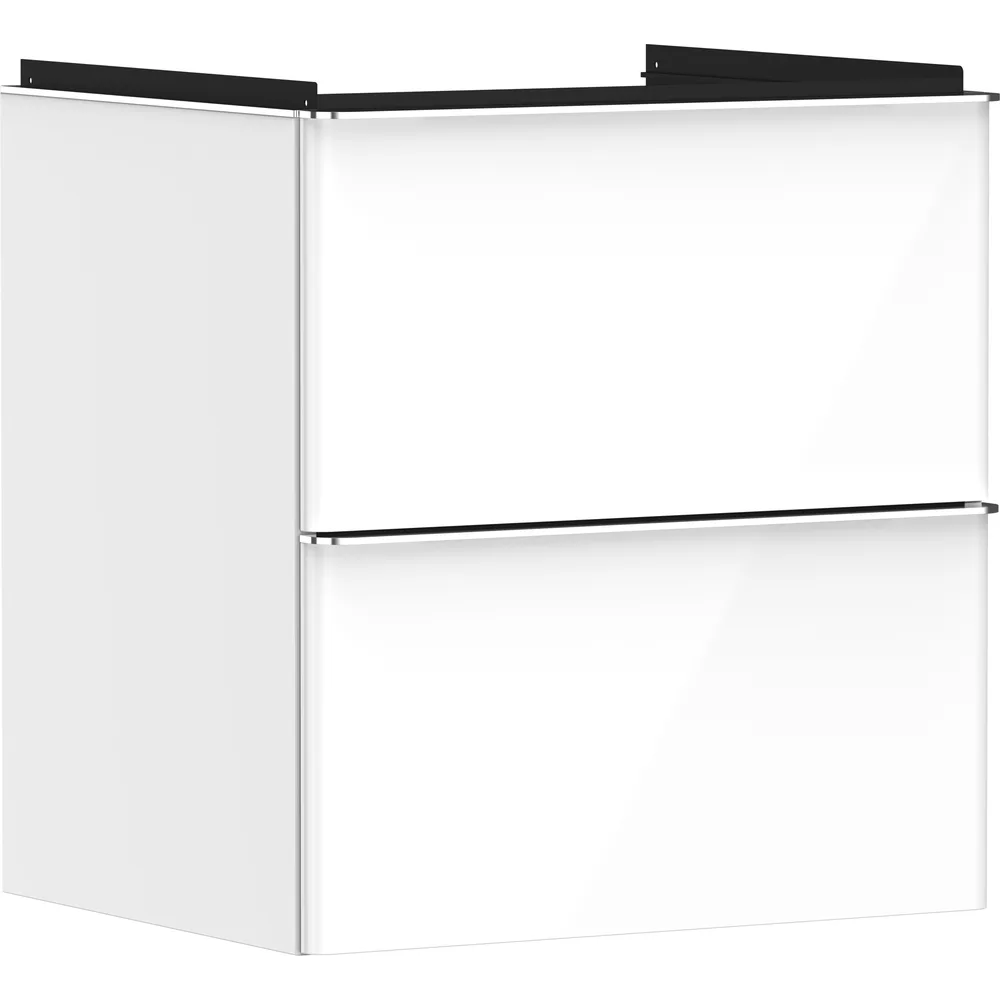 Hansgrohe Xelu Q 58 cm Parlak Beyaz 2 Çekmeceli Lavabo Dolabı - 54023000