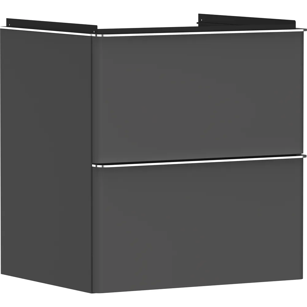 Hansgrohe Xelu Q 58 cm Elmas Mat Gri 2 Çekmeceli Lavabo Dolabı - 54024000