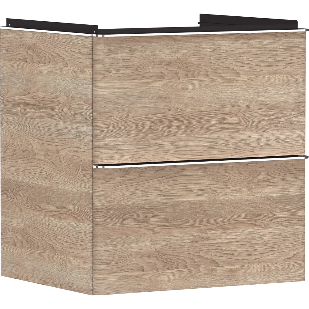Hansgrohe Xelu Q 58 cm Doğal Meşe 2 Çekmeceli Lavabo Dolabı - 54025000