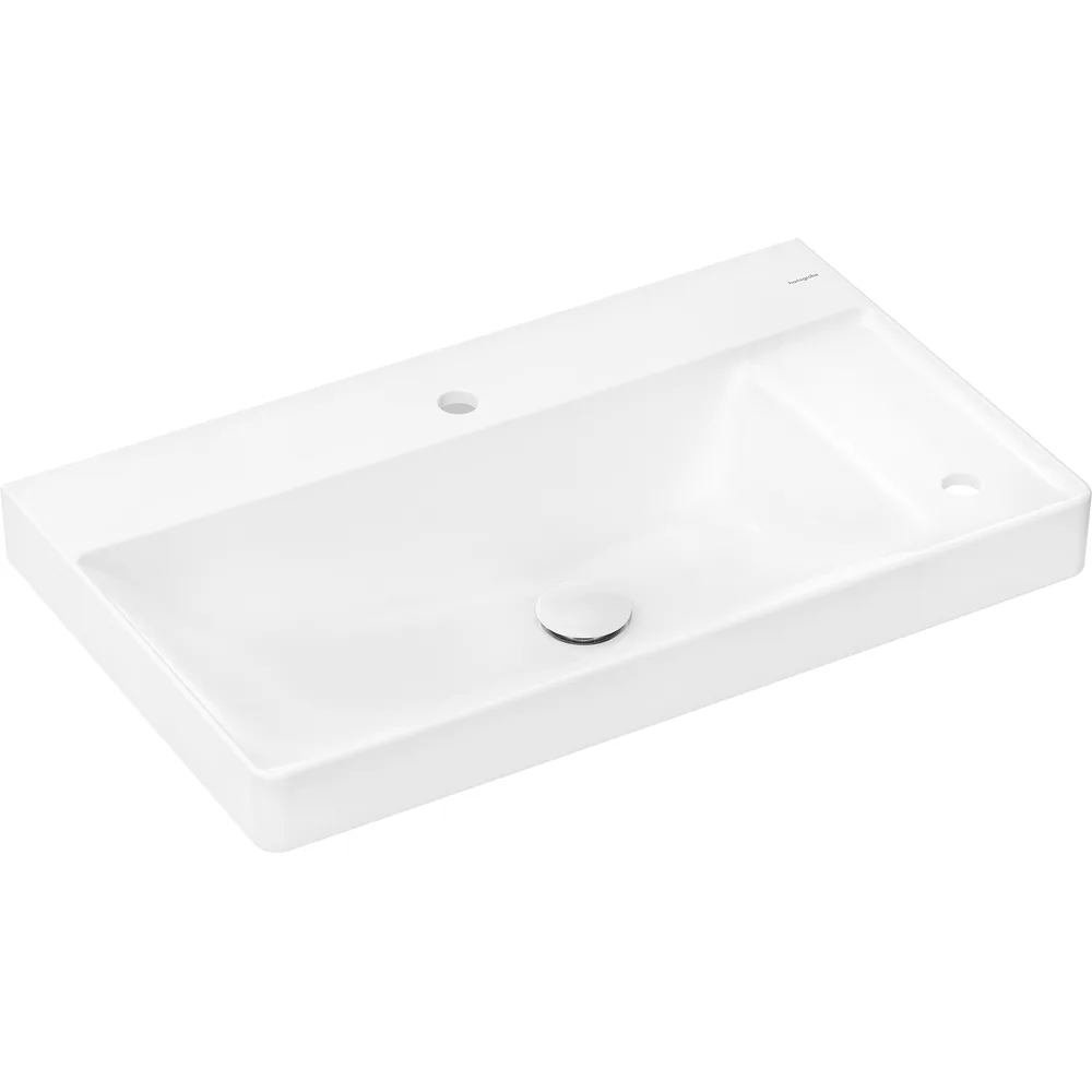 Hansgrohe Xelu Q 80x48 cm SmartClean Sağ Raflı Çift Batarya Delikli Lavabo - 61025450