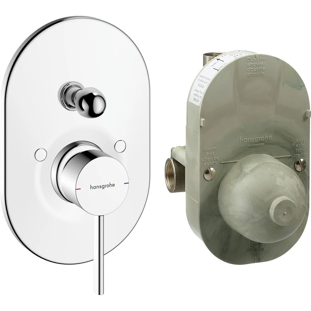 Hansgrohe Zesis S Ankastre Tek Kollu Küvet Bataryası Seti - 74418000