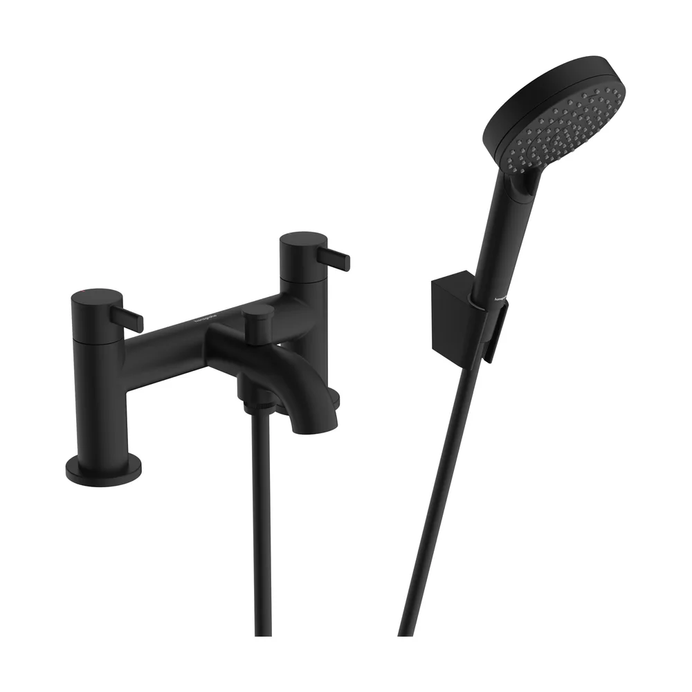Hansgrohe Zesis S Mat Siyah 2 Delikli El Duşlu Küvet Kenarı Bataryası - 74424670