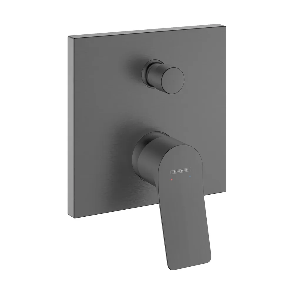 Hansgrohe Vivenis Mat Siyah-Krom EN1717 Emniyetli Ankastre Tek Kollu Küvet Bataryası - 75416340