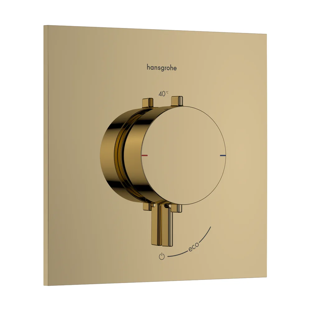 Hansgrohe Ecostat Comfort E Parlak Altın 1 Çıkış İçin Ankastre Termostatik Banyo Bataryası - 33710990