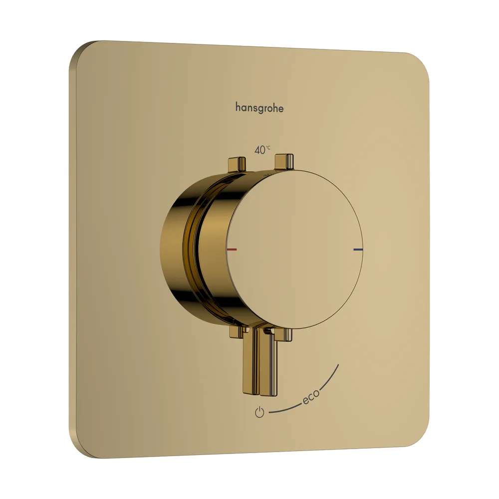 Hansgrohe Ecostat Comfort Q Parlak Altın 1 Çıkış İçin Ankastre Termostatik Banyo Bataryası - 33712990