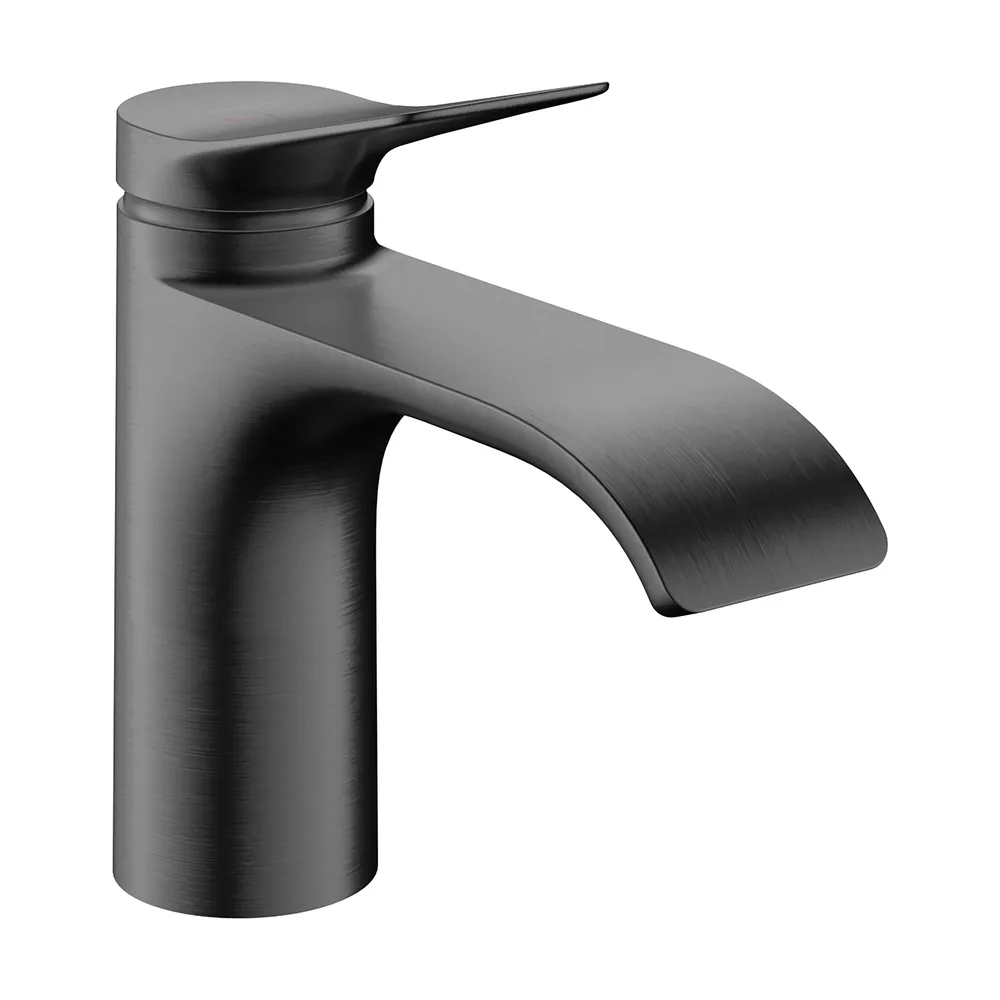 Hansgrohe Vivenis 80 CoolStart Mat Siyah-Krom Metal Gider Setli Lavabo Bataryası - 75014340