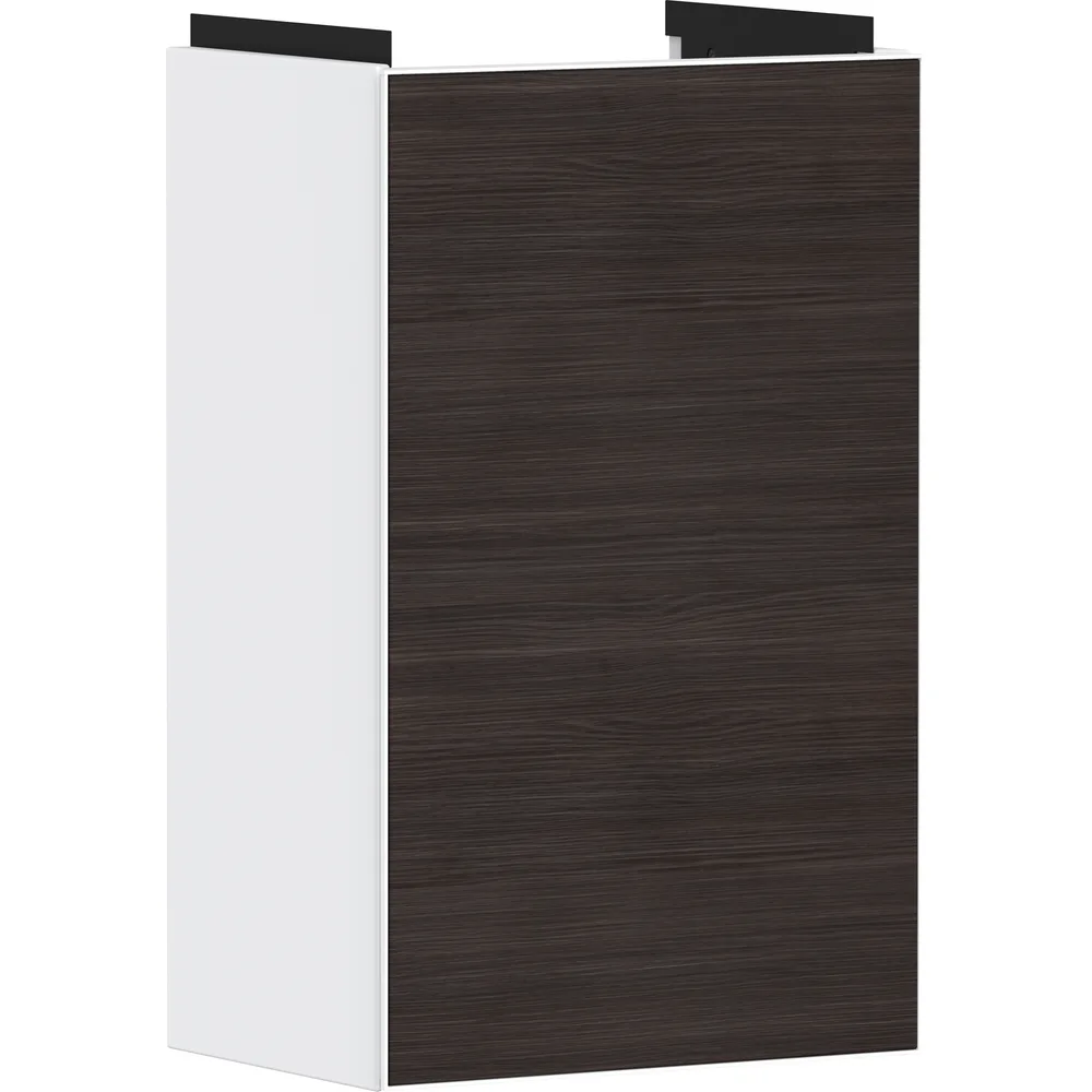 Hansgrohe Xevolos E 34 cm Mat Beyaz Koyu Meşe PushOpen Kapaklı El Yıkama Lavabo Dolabı Sol - 54166730