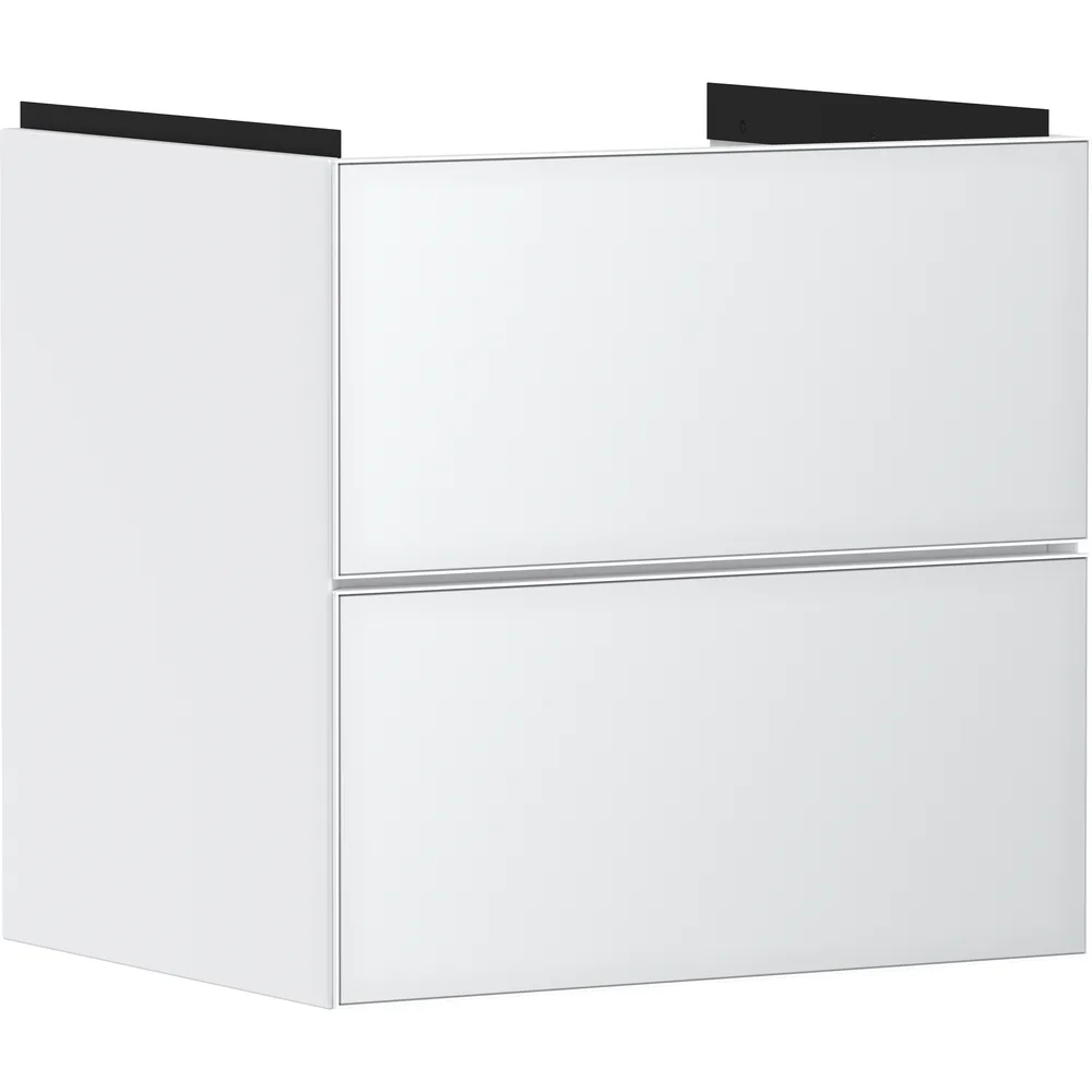 Hansgrohe Xevolos E 58 cm Mat Beyaz Metalik Beyaz 2 Çekmeceli Lavabo Dolabı - 54175320