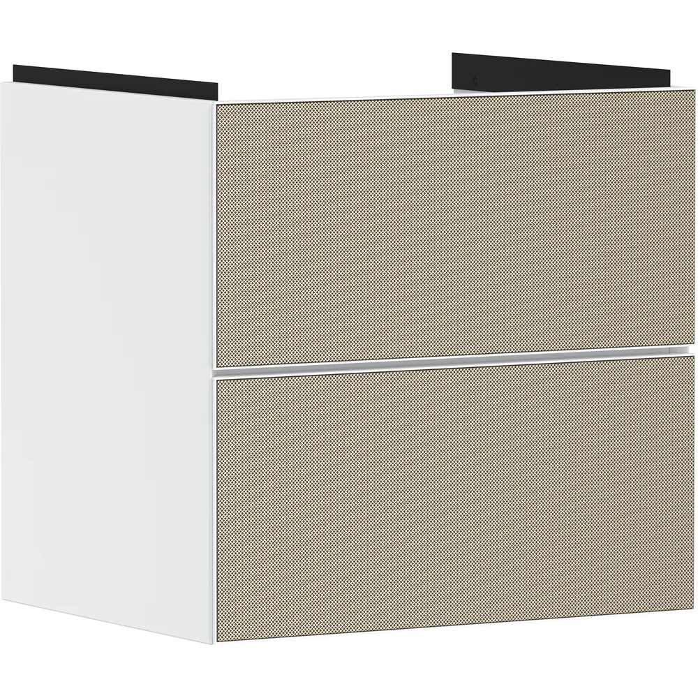 Hansgrohe Xevolos E 58 cm Mat Beyaz Desenli Bronz 2 Çekmeceli Lavabo Dolabı - 54175390
